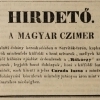 1844.03.20. Magyar Czimer dohánykereskedés
