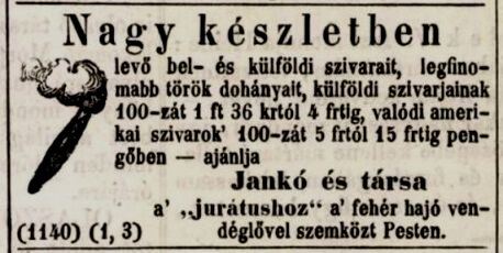 1847.09.21. Jankó dohánykereskedés