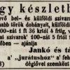 1847.09.21. Jankó dohánykereskedés