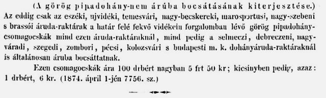 1874.04.15. Görög pipadohány