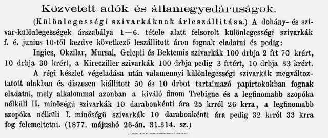 1877.06.09. Különlegességek