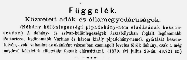 1879.08.10. Megszűnő pipadohányok