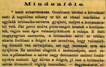 1882.11.19. Robbanó szivarok 1.