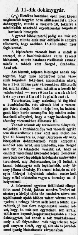 1883.04.29. Új dohánygyár