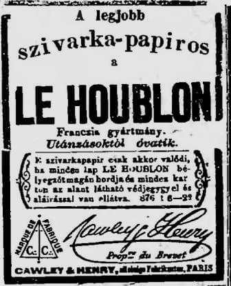 1883.10.18. Le Houblon papír