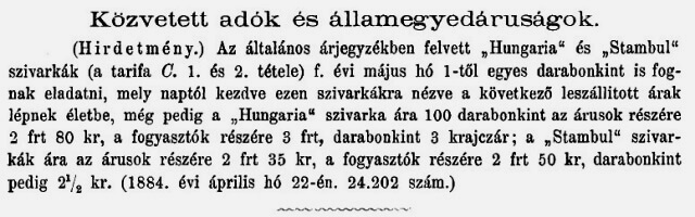 1884.05.02. Hungaria és Stambul