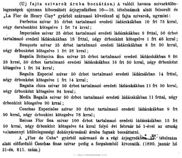 1890.02.01. Új havanna szivarok