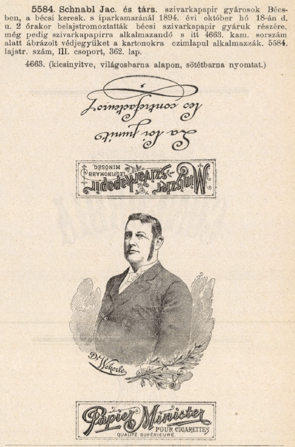 1894.10.18. Miniszter cigarettapapír