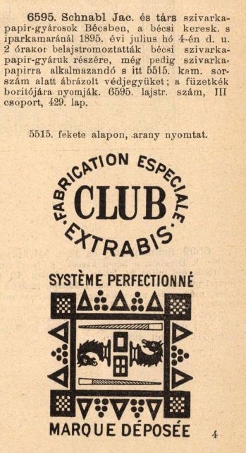 1895.07.04. Club Extrabis papír