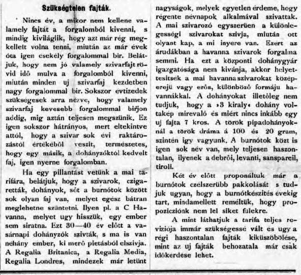 1895.10.10. Szükségtelen fajták