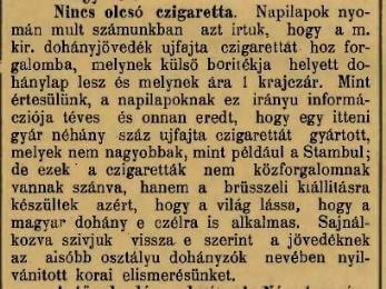 1897.05.05. Nincs olcsó czigaretta