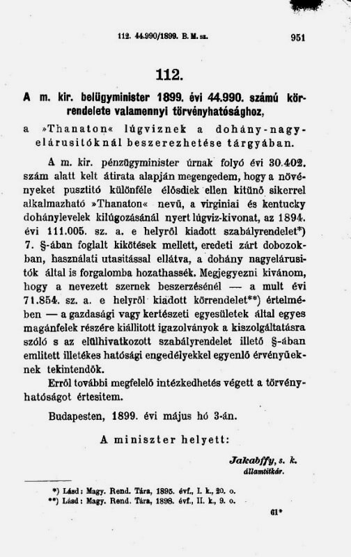 1899.05.03. Thanaton dohánylúg