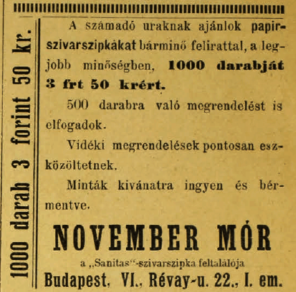 1899.12.20. November Mór, szipka