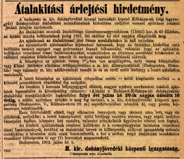 1901.07.15. Dohányraktár