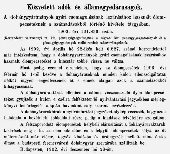 1903.01.10. Ólompecsétek