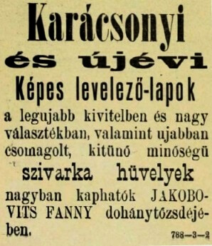 1903.12.20. Szivarkahüvelyek