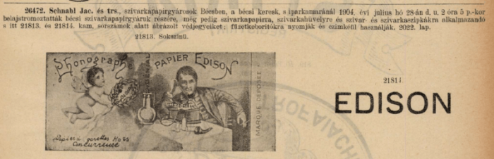 1904.07.28. Edison cigarettapapír