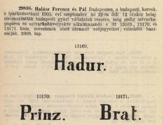 1905.09.22. Cigarettapapír és hüvely