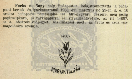 1906.03.29. Magyar Tulipán papír
