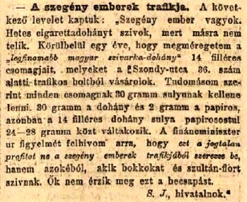 1907.07.12. Szegény emberek trafikja