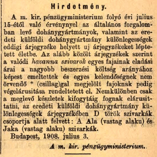 1908.07.15. Külföldi dohányáru