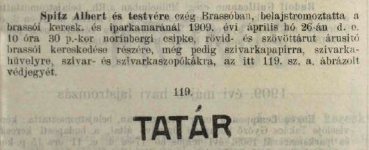 1909.04.26. Tatár papír és hüvely