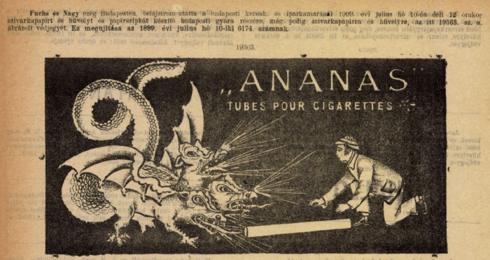 1909.07.10. Ananas papír és hüvely