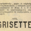 1909.09.20. Grisette papír és hüvely
