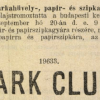 1909.09.20. Park Club papír és hüvely