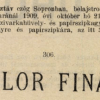 1909.10.21. Flor Fina hüvely és szipka