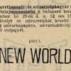 1909.10.29. New World papír és hüvely