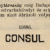 1909.11.19. Consul papír és hüvely 1.