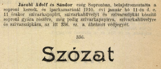 1910.01.05. Szózat papír és hüvely