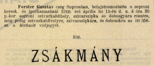1910.04.15. Zsákmány hüvely és szipka
