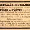 1910.12.11. Félix és Ivette hüvely