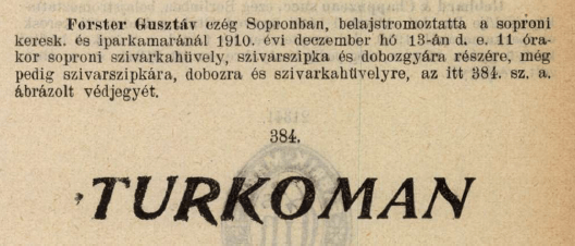 1910.12.13. Turkoman papír és hüvely