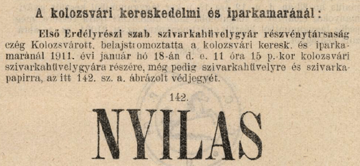 1911.01.18. Nyilas papír és hüvely