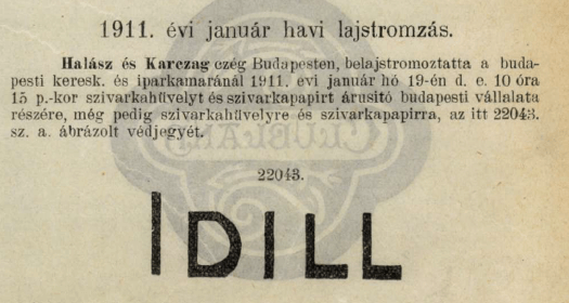 1911.01.19. Idill papír és hüvely