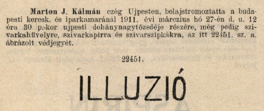 1911.03.27. Illuzió papír és hüvely