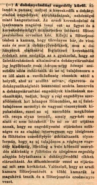 1911.03.29. Dohányeladás