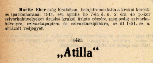 1911.04.07. Attila papír és hüvely