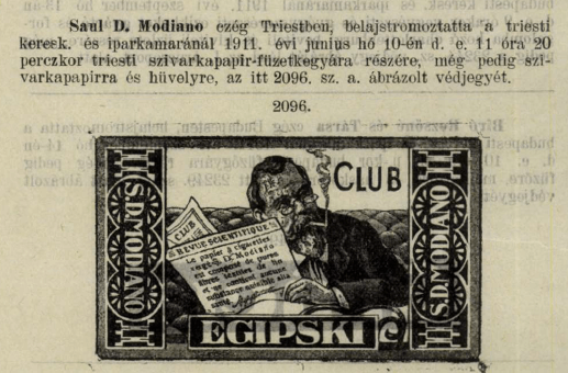 1911.06.10. Club Egipski papír