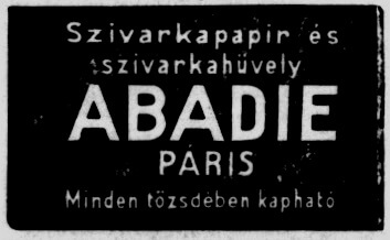 1911.06.11. Abadie cigarettapapír