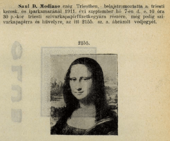 1911.09.07. Mona Lisa papír és hüvely