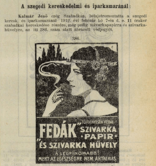 1912.02.01. Fedák papír és hüvely