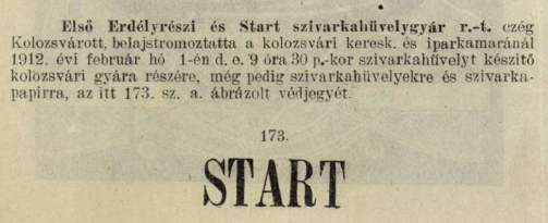 1912.02.01. Start papír és hüvely