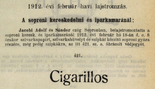 1912.02.18. Cigarillos szipka