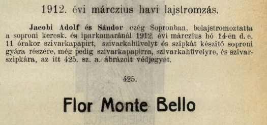 1912.03.14. Flor Monte Bello 1912.03.14. Flor Monte Bello