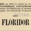 1912.04.13. Floridor papír és hüvely