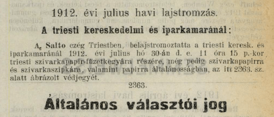 1912.07.30. Általános választói jog